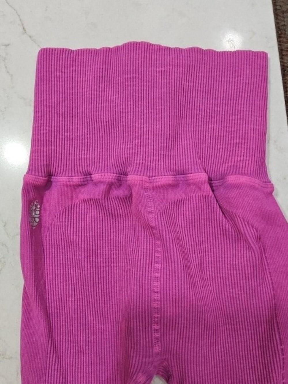 Free People Ribbed Leggings in Hot Pink - Picture 2 of 3